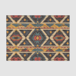 Aztec Faux wood tile pattern decoupage  Tissue Paper