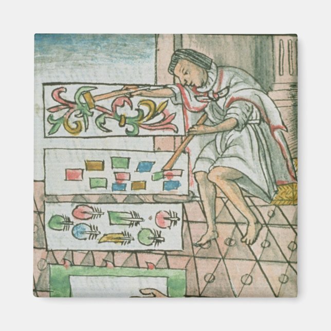 Aztec feather artisan magnet (Front)