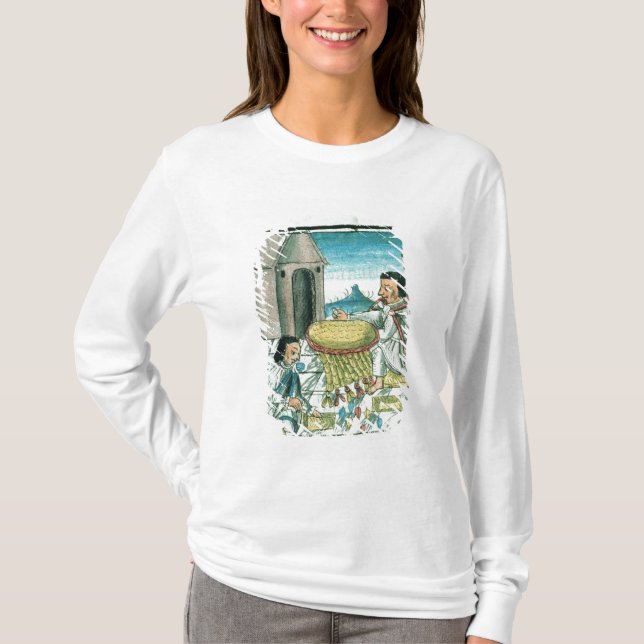 Aztec feather artisans at work T-Shirt (Front)