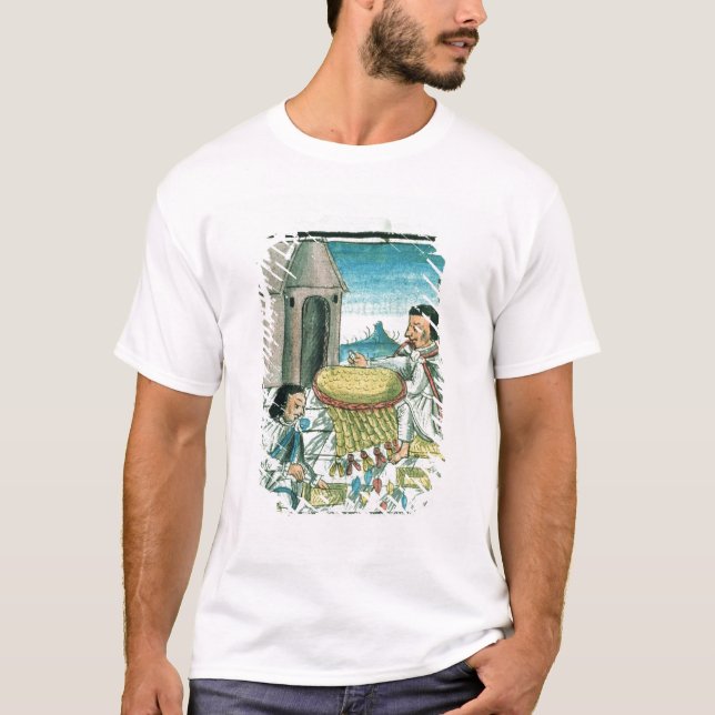 Aztec feather artisans at work T-Shirt (Front)