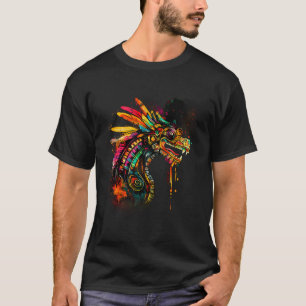 Aztec Feathered Serpent Dragon Mayan Mexican Mytho T-Shirt