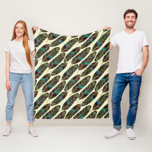 Aztec Feathers Pattern fleece blankets