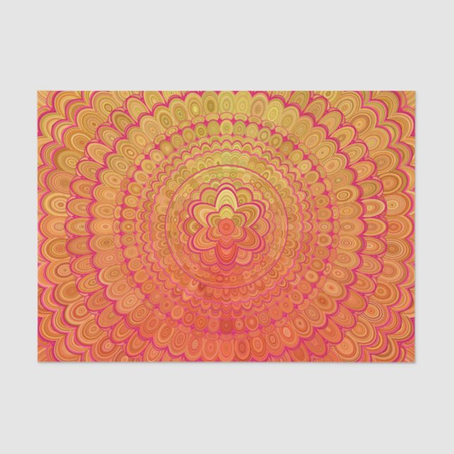 Aztec Flower Mandala Tissue Paper (Front)