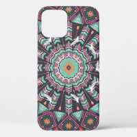 Aztec Geometric: Colourful Circle Pattern