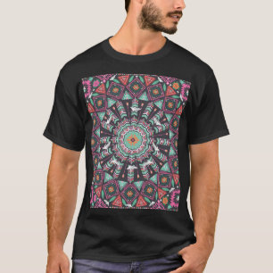 Aztec Geometric: Colourful Circle Pattern T-Shirt