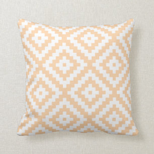 Aztec Geometric Pastel Orange Cushion
