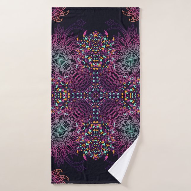 Aztec geometric, vintage seamless pattern. bath towel (Bath Towel)