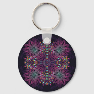 Aztec geometric, vintage seamless pattern. key ring