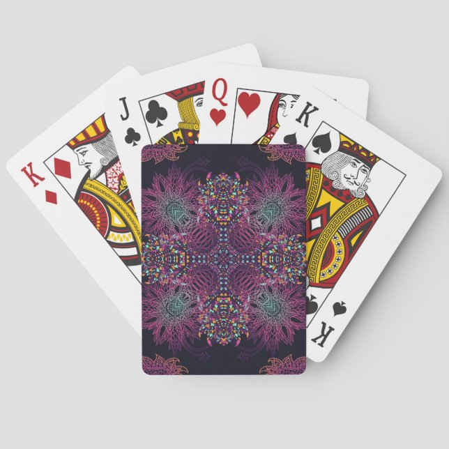Aztec geometric, vintage seamless pattern. playing cards (Back)