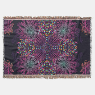 Aztec geometric, vintage seamless pattern. throw blanket