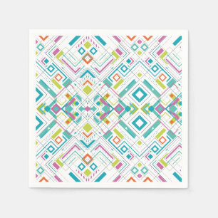 Aztec geometrical abstract pattern napkin