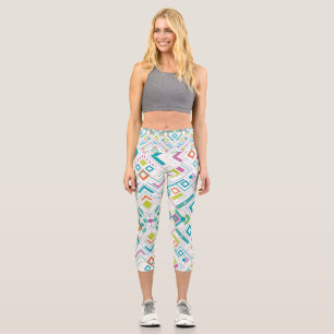 Aztec geometrical pattern capri leggings