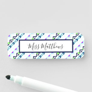 Aztec Girl Name Tag