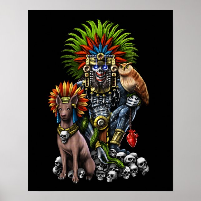 Aztec God Mictlantecuhtli Poster (Front)