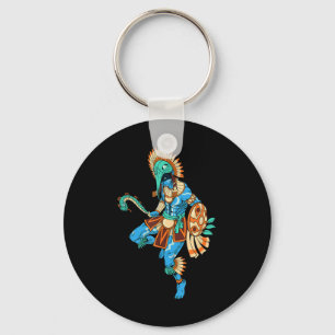 Aztec God Of War And Sun - Huitzilopochtli Key Ring