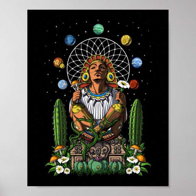 Aztec God Xochipilli Poster (Front)