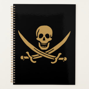 Aztec Gold Skull & Cutlass Pirate Calico Jack Planner