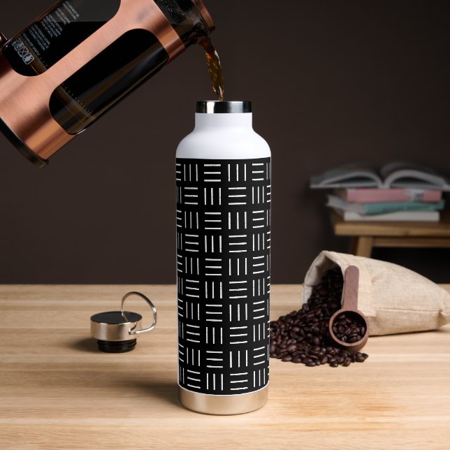 Aztec Horizontal Vertical Water Bottle (Coffee)