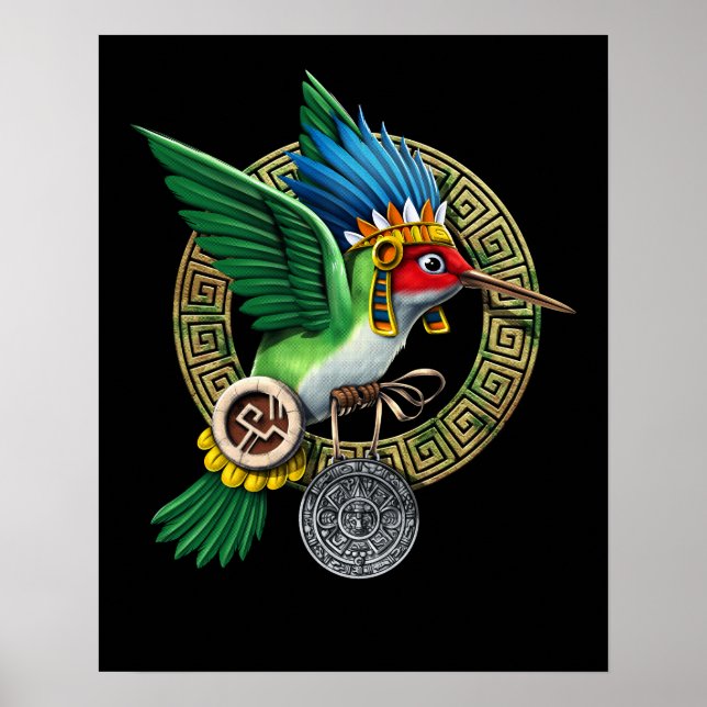 Aztec Hummingbird Poster (Front)
