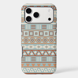 Aztec Influence Pattern Blue Cream Terracottas