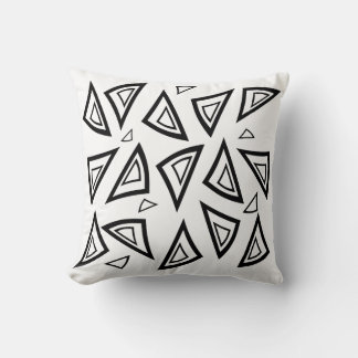 Aztec-Inspired Abstract Triangle Cushion