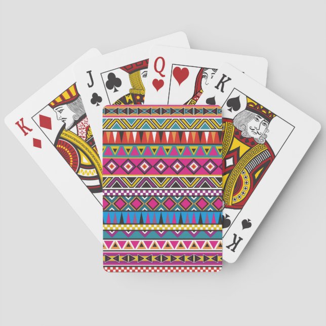Aztec inspired pattern playing cards (Back)