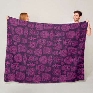 Aztec Inspired Pink Pattern Fleece Blanket