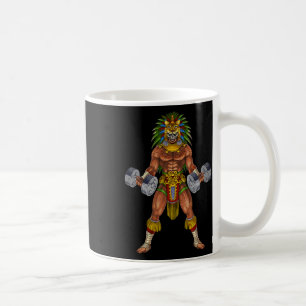 Aztec Jaguar Warrior Bodybuilding Gym Weightliftin Coffee Mug