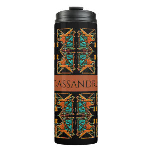 Aztec Mandala Personalised  Thermal Tumbler