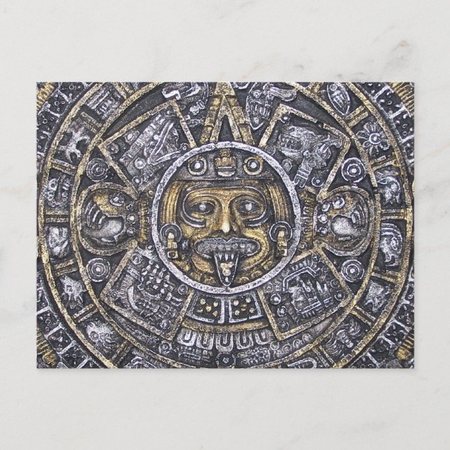 Aztec /Mayan  Sun Calendar Postcard (Front)