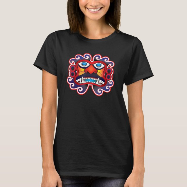 Aztec Mayan Sun God Face T-Shirt (Front)