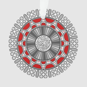 Aztec Meets Alien Acrylic Ornament