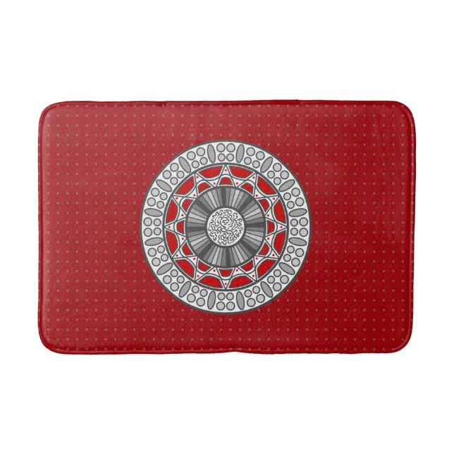 Aztec Meets Alien Bath Mat (Front)