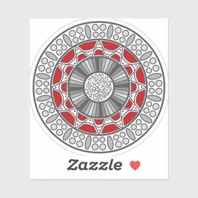 Aztec Meets Alien Contour Sticker (Sheet)