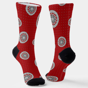 Aztec Meets Alien Socks