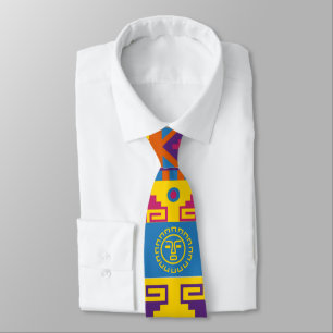 Aztec Mexican abstract pattern Tie