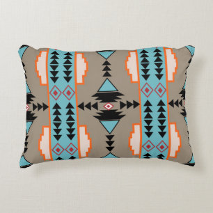 Aztec Mexican Geometric Pattern Decorative Cushion