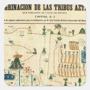 Aztec Mexico Valley 2 Square Sticker