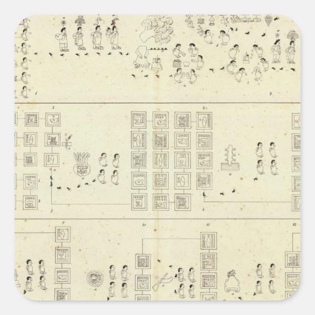 Aztec Mexico Valley Square Sticker (Front)