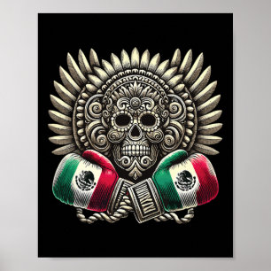 Aztec Mictlantecuhtli Mexican Pride Boxing 1 Poster