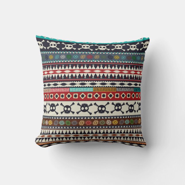Aztec motif, seamless pattern design cushion (Front)