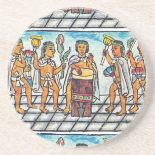 Aztec Musicians as Depicted in 16th Century Coaster