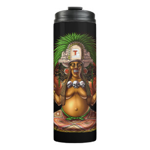 Aztec Mythology Deity Cihuateteo Thermal Tumbler