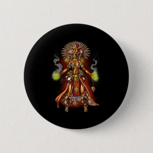 Aztec Mythology God Managua 6 Cm Round Badge