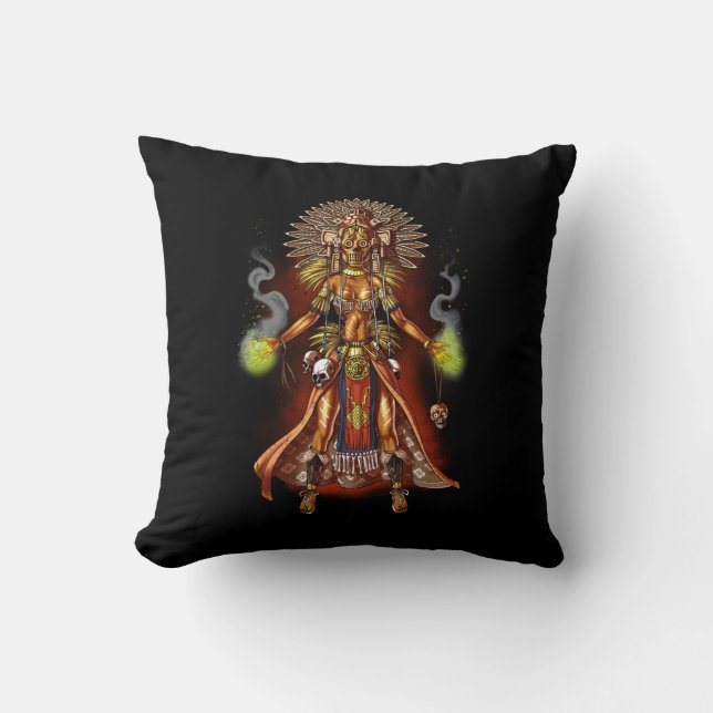 Aztec Mythology God Managua Cushion (Front)