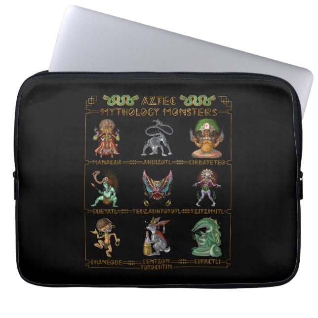 Aztec Mythology Monsters Laptop Sleeve (Front)