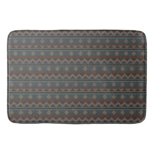 Aztec Native American Geometric Design Bath Mat 