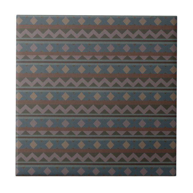 Aztec Native American Geometric Design Tiles (Front)