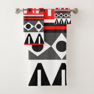 Aztec native pattern bath towel set