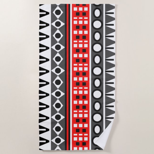 Aztec native pattern beach towel (Front)